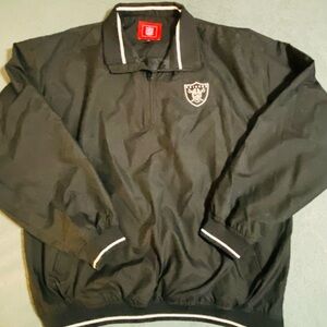 Retro 1980s Oakland Raiders Pullover Jacket XL NFL Apparel ( Fits Smaller)
